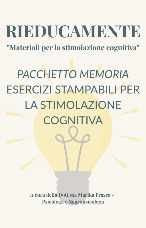 Pacchetto Memoria – Esercizi di Stimolazione Cognitiva Stampabili (PDF)