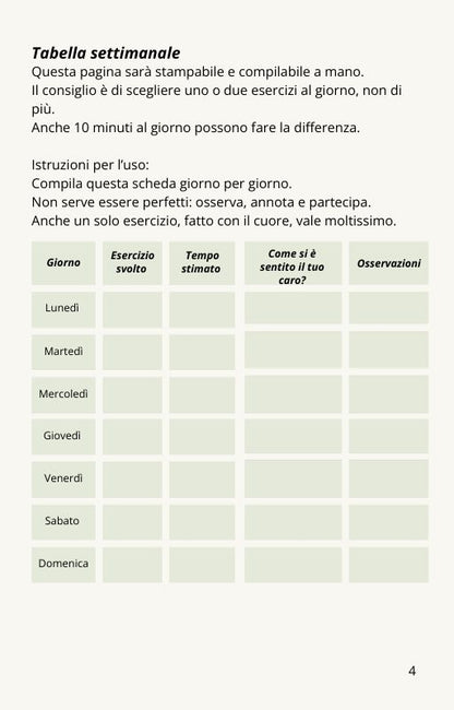 Esercizi per Caregiver – Stimolazione Cognitiva in 10 Minuti al Giorno (PDF)