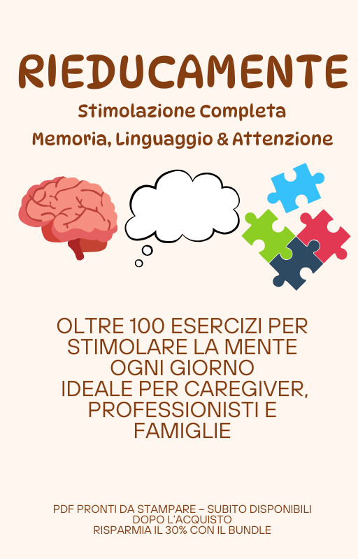 Bundle Stimolazione Cognitiva Completa – Memoria, Linguaggio & Attenzione